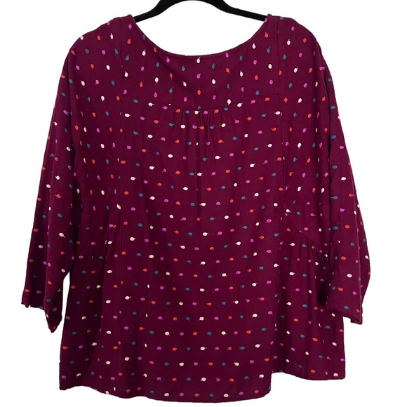 NWT Anthropologie Maeve Dottie Embroidered Blouse, Size Medium - Picture 6 of 10